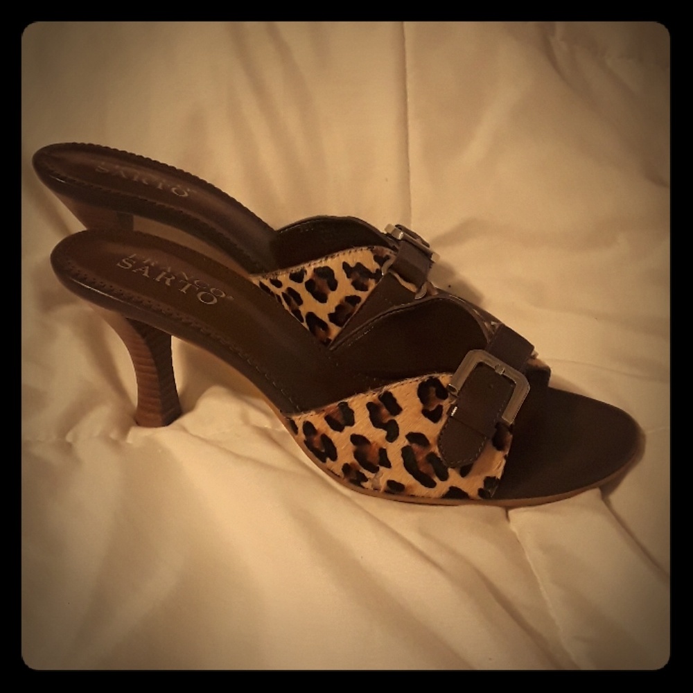 Franco Sarto open toe sandal heels